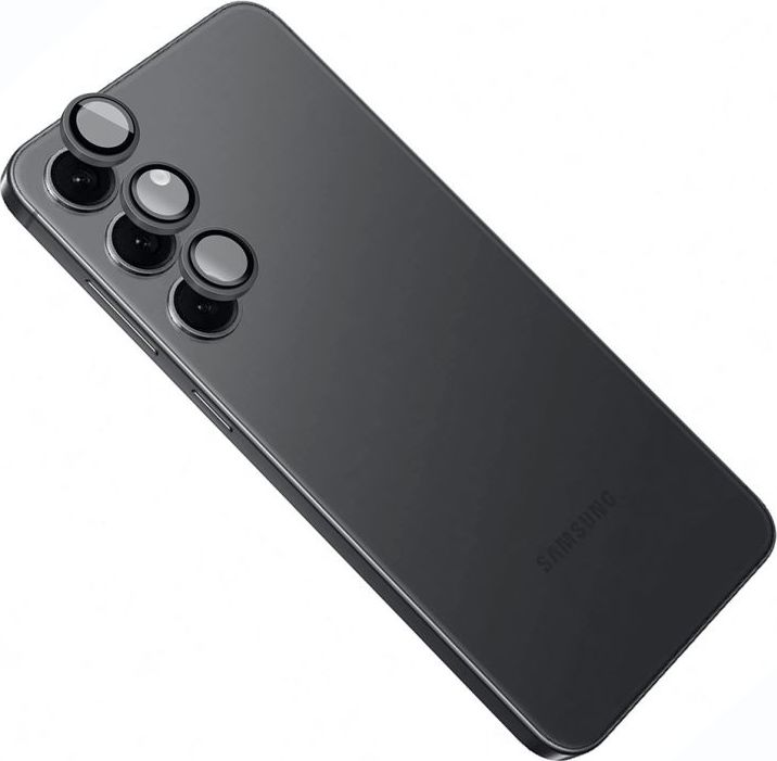 Ochranná skla čoček fotoaparátů FIXED Camera Glass pro Samsung Galaxy S24+, černá