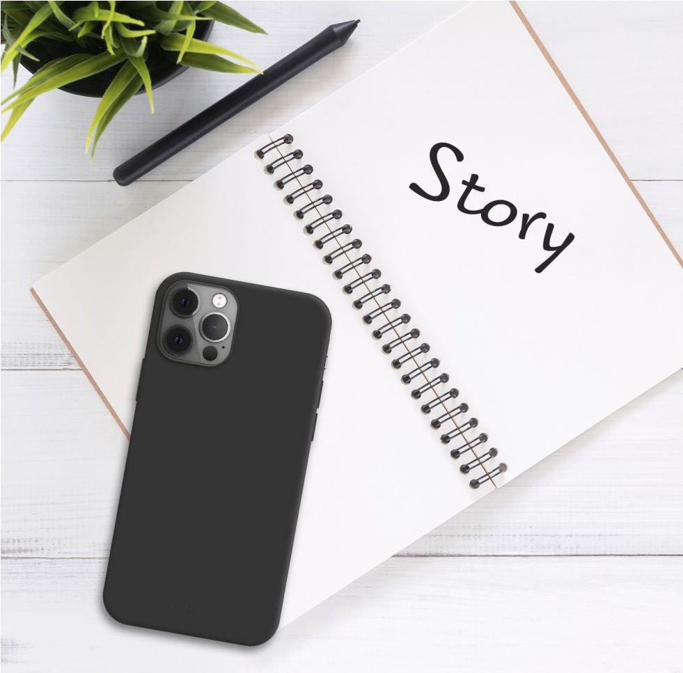 Zadní pogumovaný kryt FIXED Story pro Samsung Galaxy S24, černý