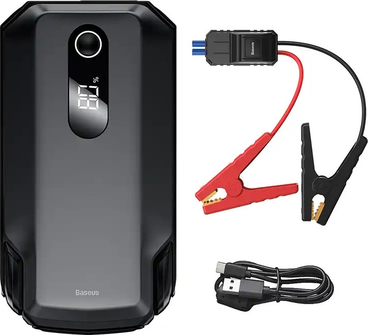 Baseus powerbank Power Starter Jump Starter starting device booster 20000mAh 12V (2000A / 1000A) + crocodile clip cables black (CGNL020001)