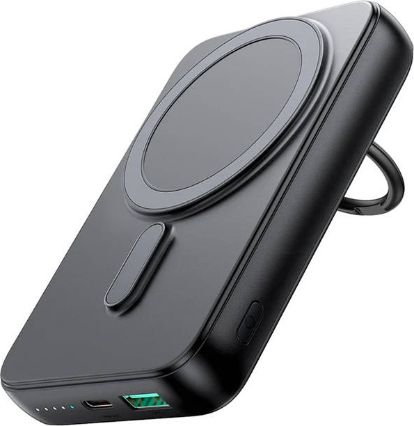 Wireless powerbank 10000mAh Joyroom JR-W050 20W MagSafe with ring and stand - black