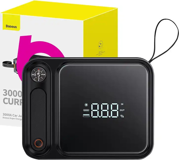Jump starter Baseus Super Energy Ultra 3000A with power bank 26800 mAh - black