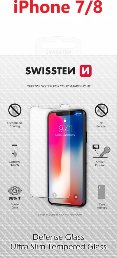 OCHRANNÉ TEMPEROVANÉ SKLO SWISSTEN PRO APPLE IPHONE 7/8 RE 2,5D