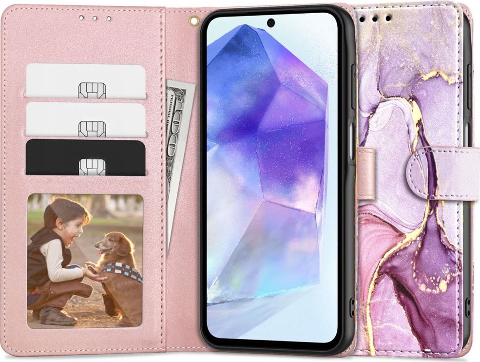 TECH-PROTECT WALLET GALAXY A55 5G MARBLE