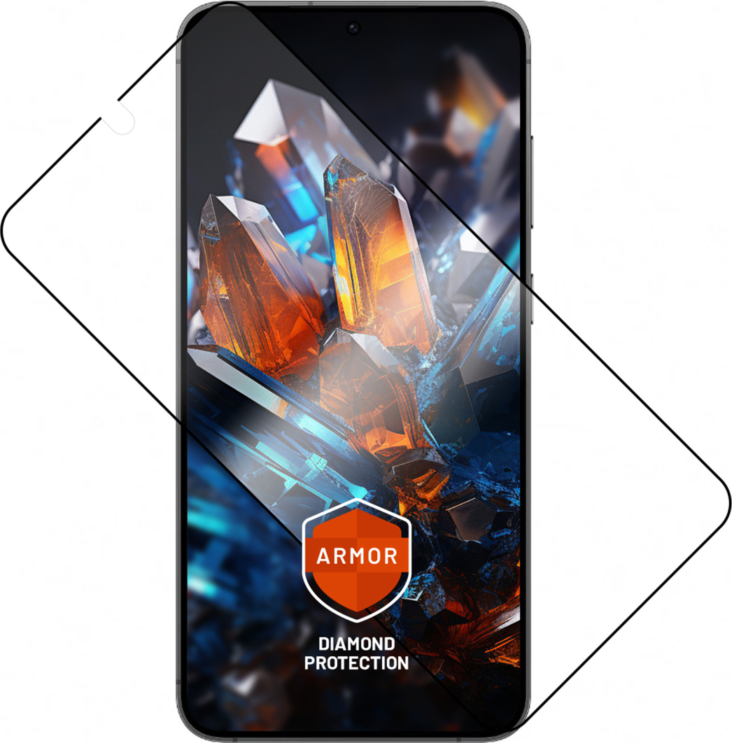 Prémiové ochranné tvrzené sklo FIXED Armor s aplikátorem pro Samsung Galaxy S24+, černé