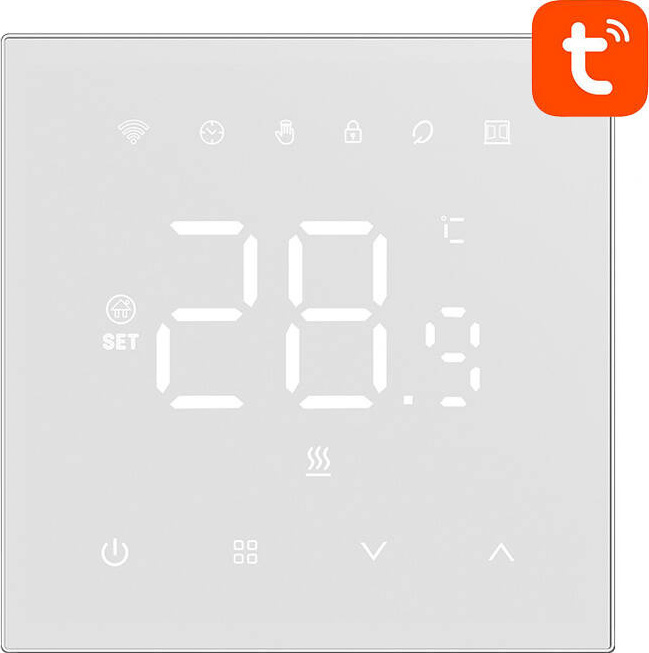 Chytrý termostat Avatto WT410-16A-W pro elektrické topení 16A WiFi