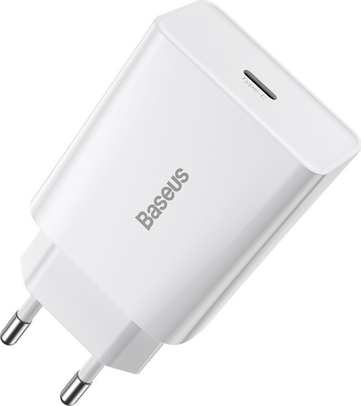 Baseus Speed Mini Quick Charger, USB-C, PD, 3A, 20W (bílá)
