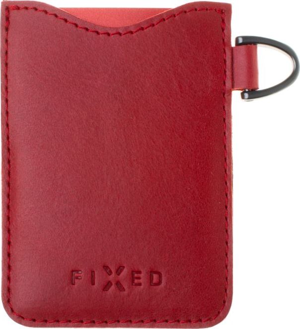 Kožené pouzdro na karty FIXED Cards, červené