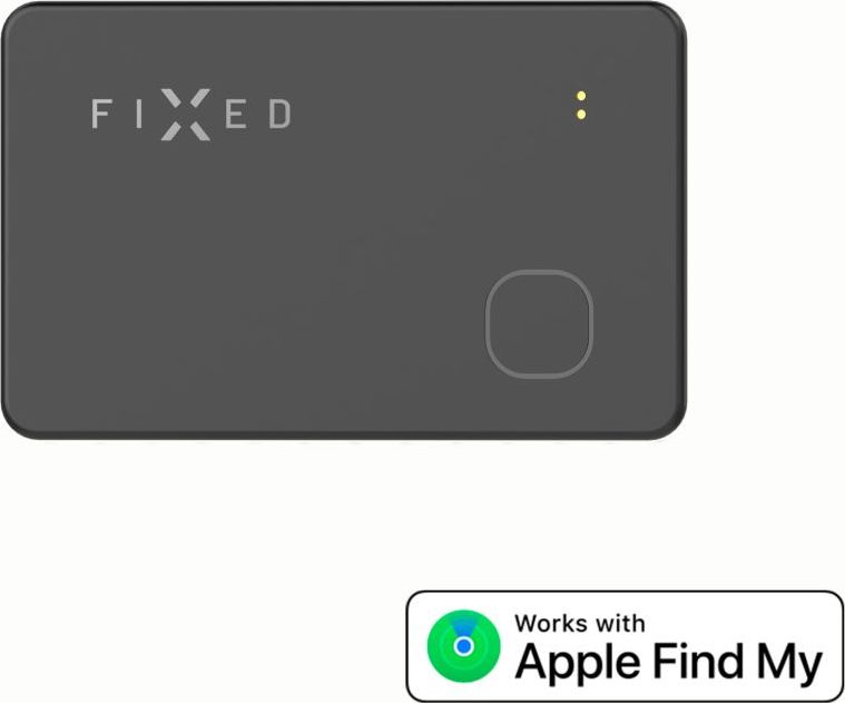 Smart tracker FIXED Tag Card s podporou Find My, bezdrátové nabíjení, černý