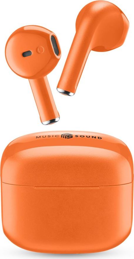 TWS bezdrátová pecková sluchátka Music Sound SWAG, oranžová