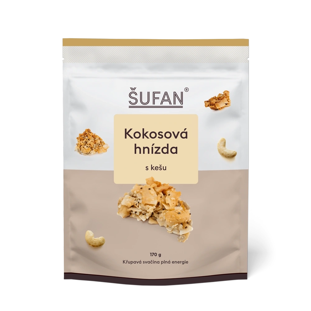 Kokosová hnízda s kešu - Šufan - 170g
