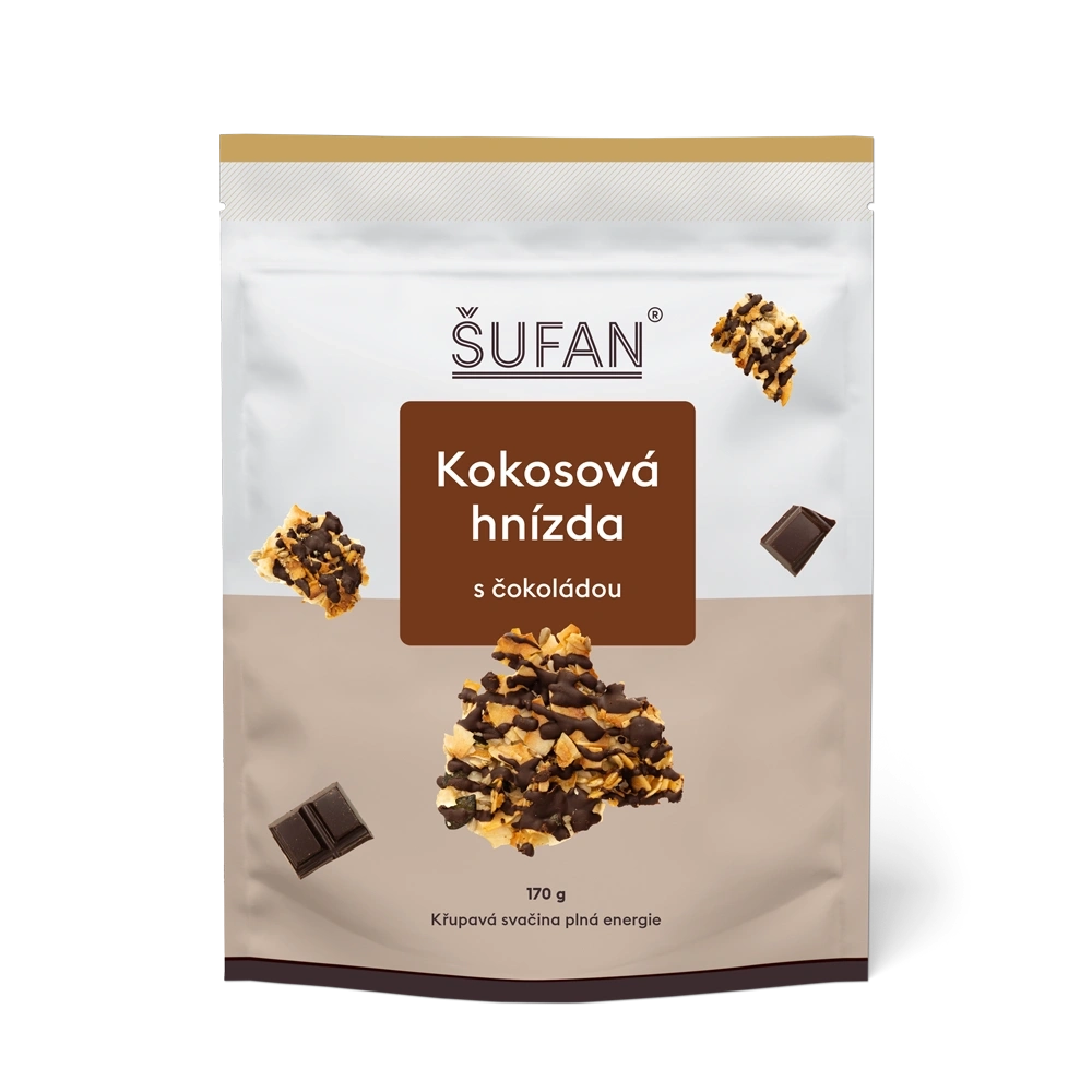 Kokosová hnízda s čokoládou - Šufan - 170g