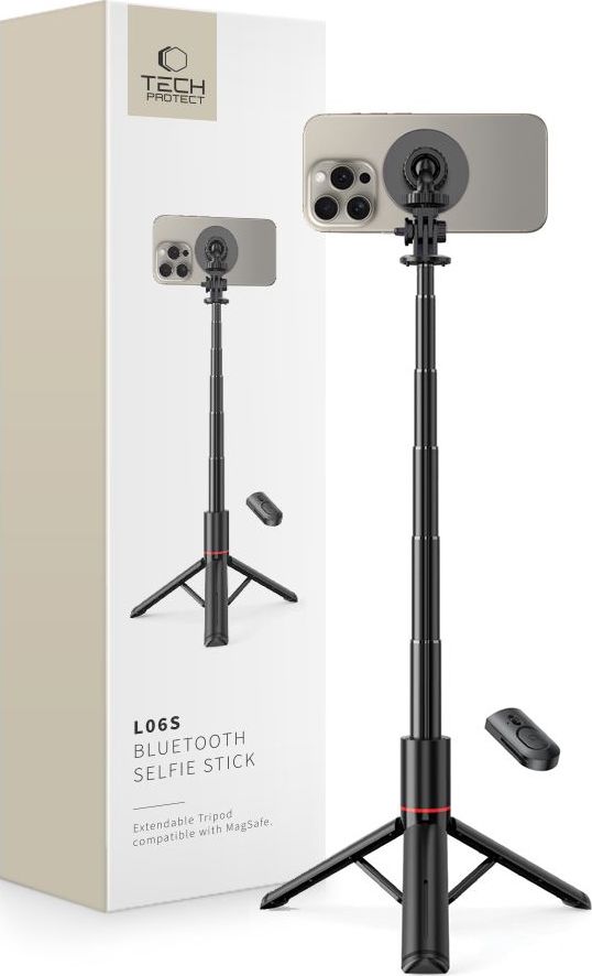 TECH-PROTECT L06S MAGSAFE BLUETOOTH SELFIE STICK TRIPOD BLACK