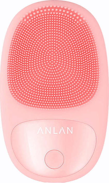 Mini silikonový elektrický sonický kartáček na obličej s magnetickým nabíjením ANLAN 01-AJMY21-04A (růžový)