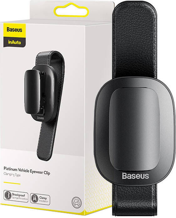 Baseus Platinum Klip na brýle do auta na stínítko (upínací typ) černý