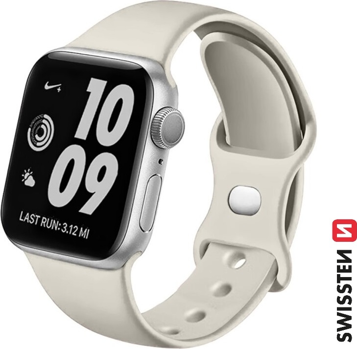 SWISSTEN ŘEMÍNEK PRO APPLE WATCH SILIKONOVÝ 38 / 40 / 41 mm KAMENNĚ ŠEDÝ