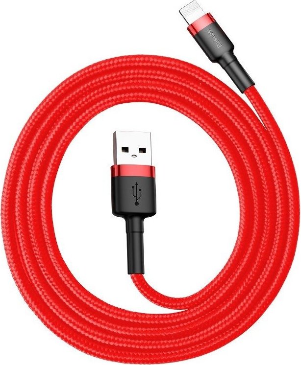 Baseus Cafule USB Lightning kabel 2,4A 0,5m - červený