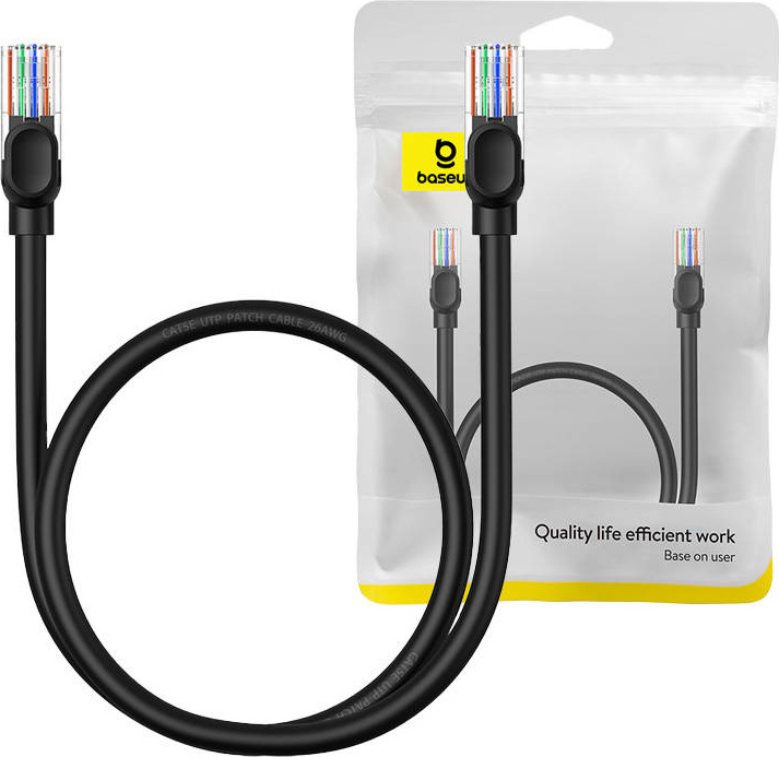 Síťový kabel Baseus Ethernet CAT5, 0,5 m (černý)