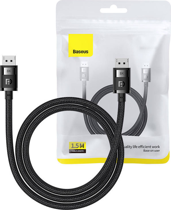 Kabel DP 8K na DP 8K Baseus High Definition 1,5 m (černý)