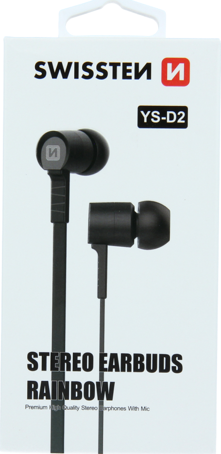 SLUCHÁTKA SWISSTEN EARBUDS RAINBOW YS-D2 ČERNÁ