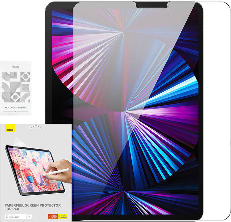 Baseus Paperfeel fólie pro iPad Pro (2018/2020/2021/2022) 12,9″, čirá
