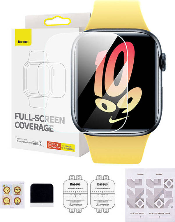 Ochranná fólie Baseus 41 mm pro hodinky Apple Watch 7/8, čirá