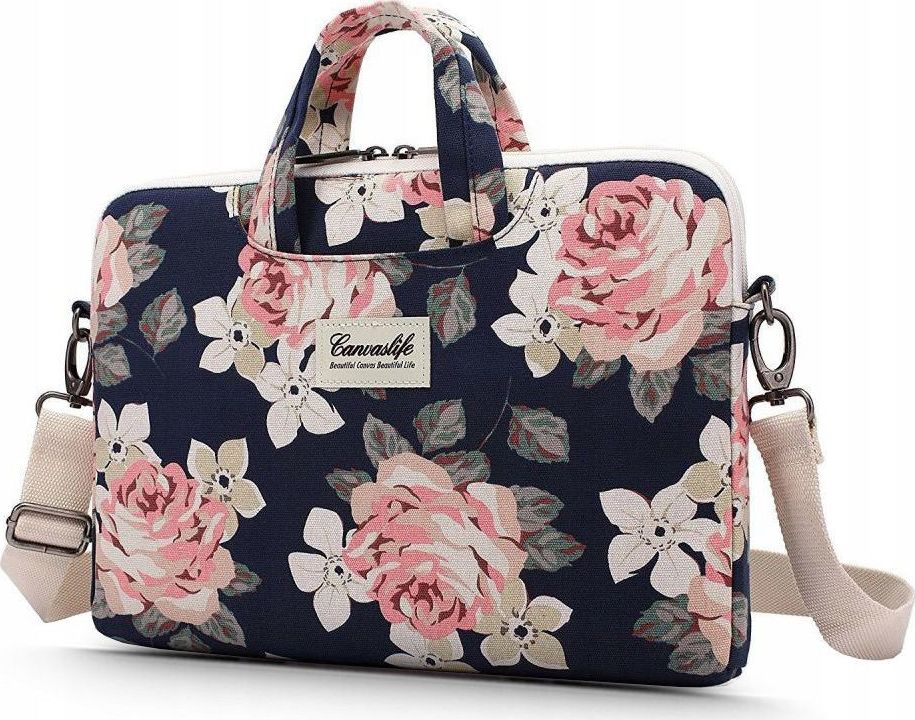 Taška na MacBook / notebook - CANVASLIFE, 15"-16" Briefcase Navy Rose