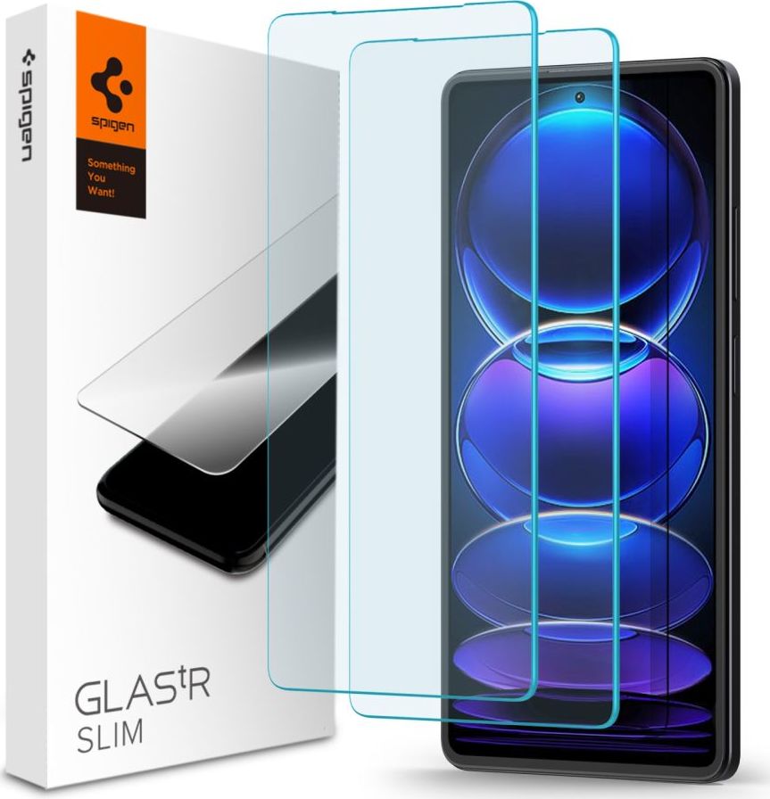 Tvrzené sklo SPIGEN GLAS.TR SLIM 2-PACK XIAOMI REDMI NOTE 12 PRO 5G / 12 PRO+ PLUS 5G / POCO X5 PRO 5G CLEAR