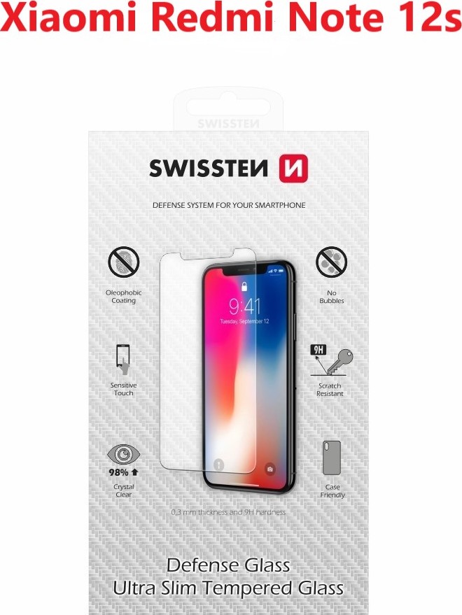 OCHRANNÉ TEMPEROVANÉ SKLO SWISSTEN PRO XIAOMI REDMI NOTE 12s RE 2,5D