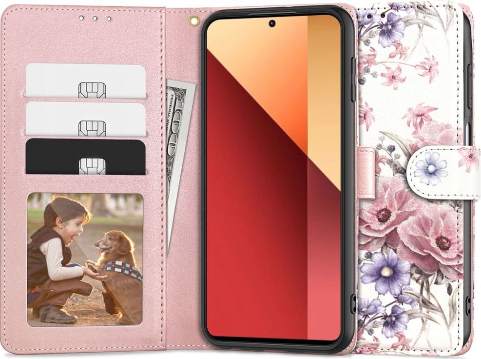 TECH-PROTECT WALLET XIAOMI REDMI NOTE 13 PRO 4G / LTE BLOSSOM FLOWER