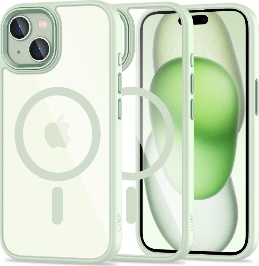 TECH-PROTECT MAGMAT MAGSAFE IPHONE 15 GREEN/CLEAR