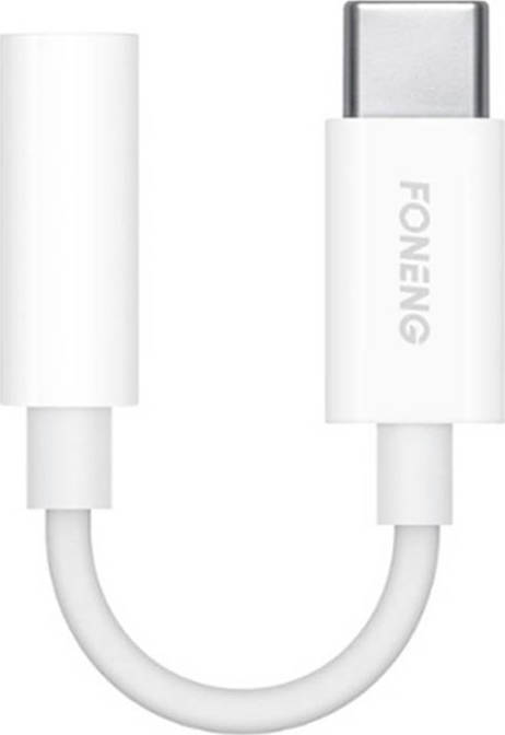Audio kabel 3,5mm jack na USB Type-C Foneng BM21 (bílý)