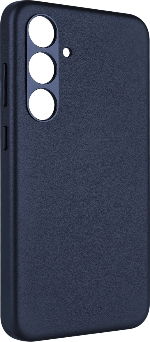 Kožený zadní kryt FIXED MagLeather s podporou MagSafe pro Samsung Galaxy S24, modrý