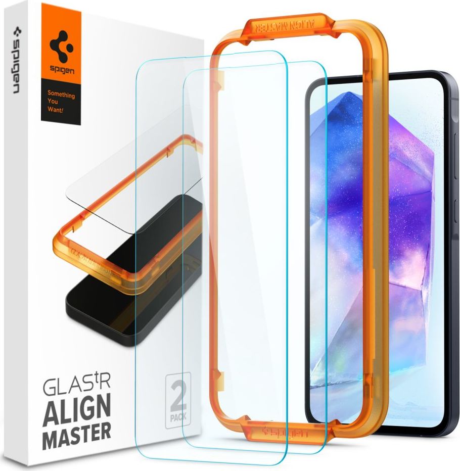 Tvrzené sklo SPIGEN ALM GLAS.TR 2-PACK GALAXY A55 5G CLEAR