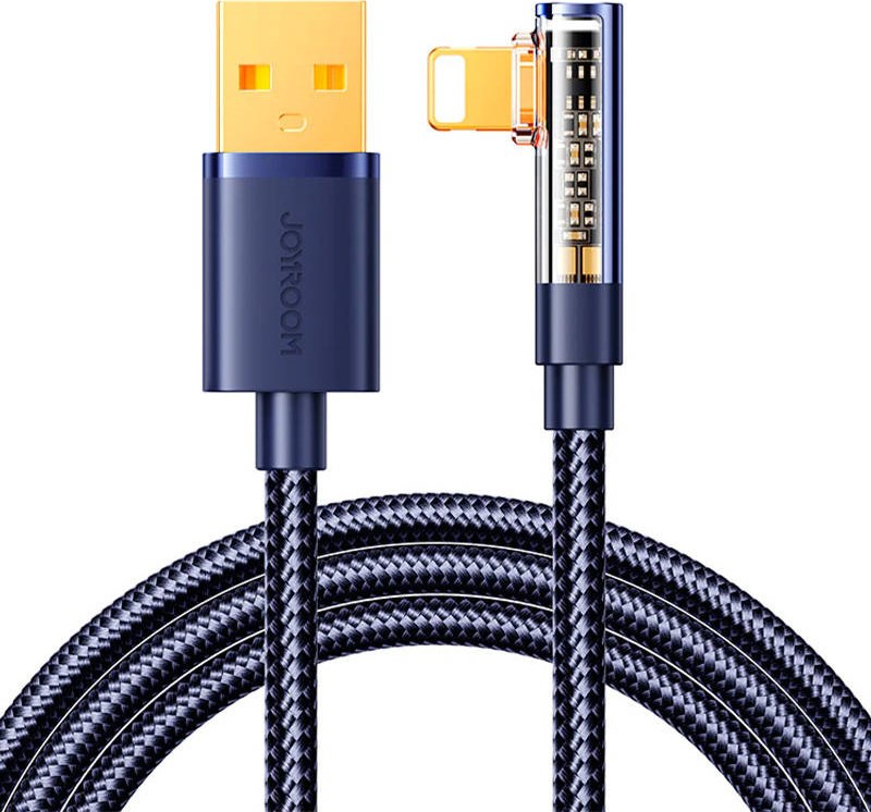 Úhlový kabel k USB-A na Lightning / 1,2 m Joyroom S-UL012A6 (modrý)