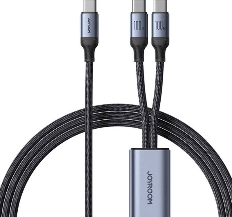 Kabel Speedy USB-C na 2x USB-C Joyroom SA21-1T2/ 100W / 1,5 m (černý)