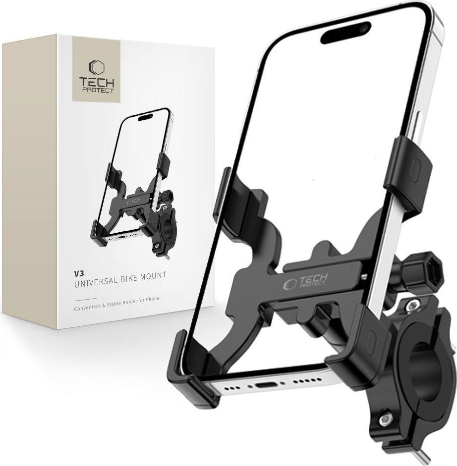 TECH-PROTECT V3 Universal bike mount - držák mobilu na kolo, černý
