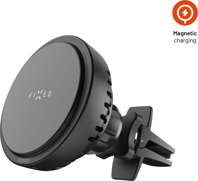 Držák s bezdrátovým nabíjením a aktivním chlazením FIXED MagCool s podporou uchycení MagSafe, 15W, černý