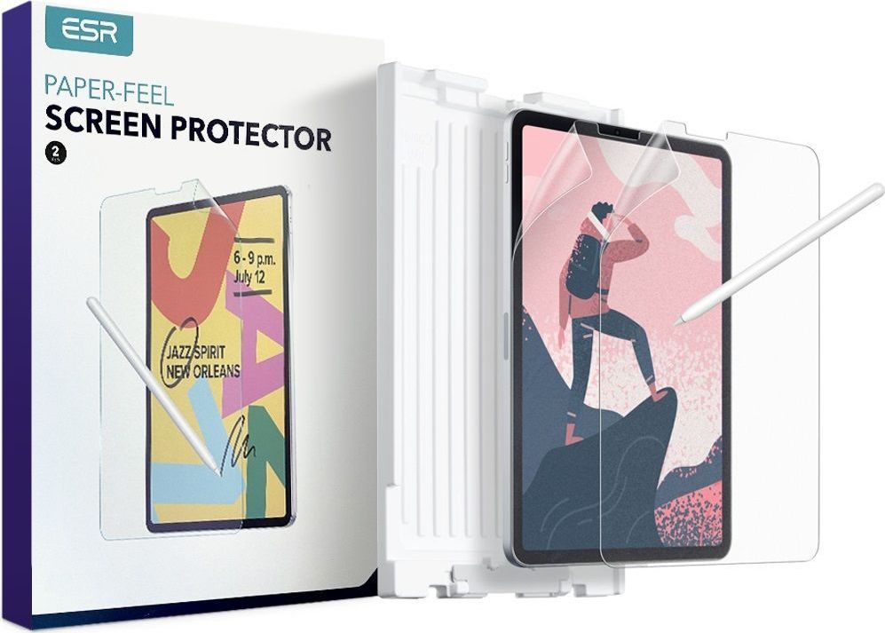 Ochranná fólie ESR PAPER FEEL (efekt papíru) 2-PACK iPad AIR 10.9" 4 / 5 / 2020-2022 a iPad Pro 11" 2 / 3 / 4 / 2020-2022 MATTE CLEAR