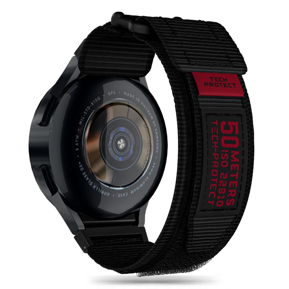 TECH-PROTECT řemínek SCOUT pro Samsung Galaxy Watch 4 / 5 / 5 PRO / 6 BLACK