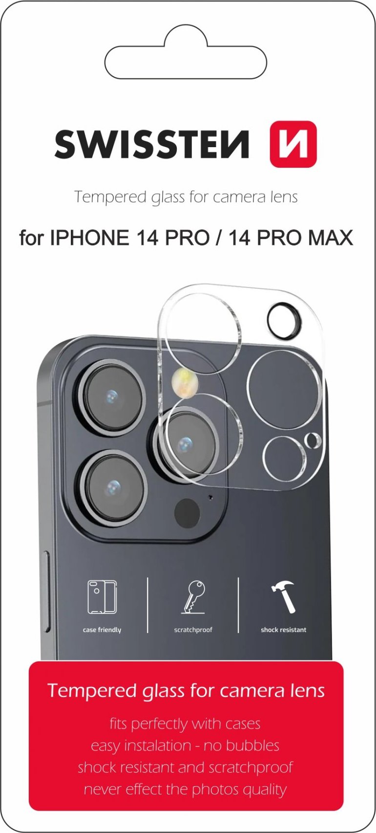 SWISSTEN Ochranné sklo na čočky fotoaparátu pro Apple iPhone 14 PRO / 14 PRO MAX