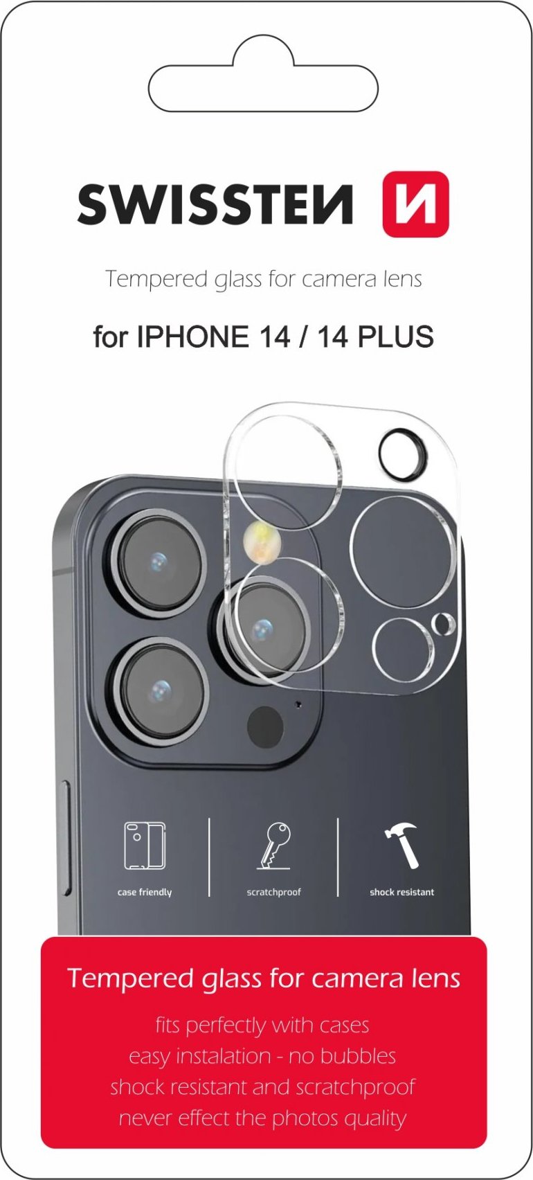 SWISSTEN Ochranné sklo na čočky fotoaparátu pro Apple iPhone 14 / 14 Plus