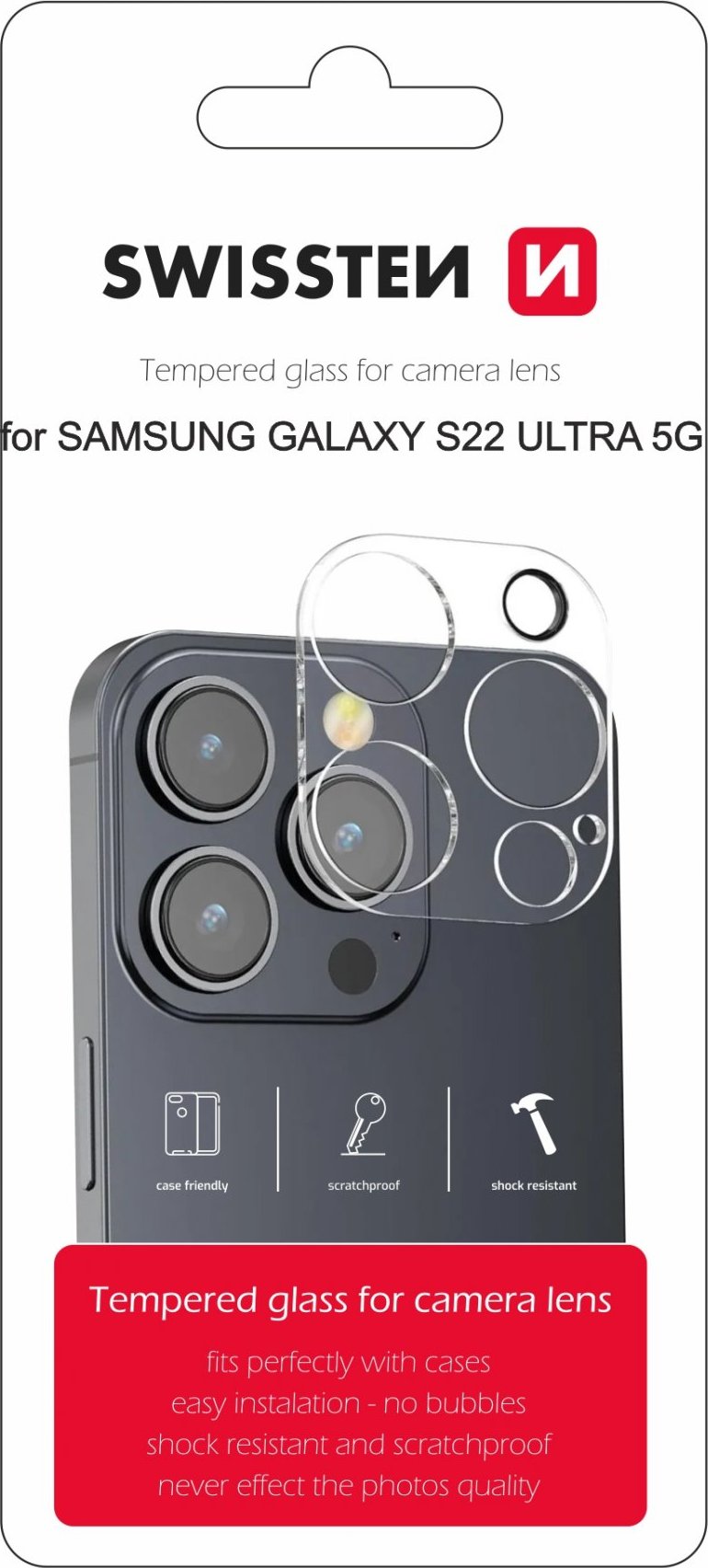 SWISSTEN OCHRANNÉ SKLO NA ČOČKY FOTOAPARÁTU PRO SAMSUNG GALAXY S22 ULTRA 5G