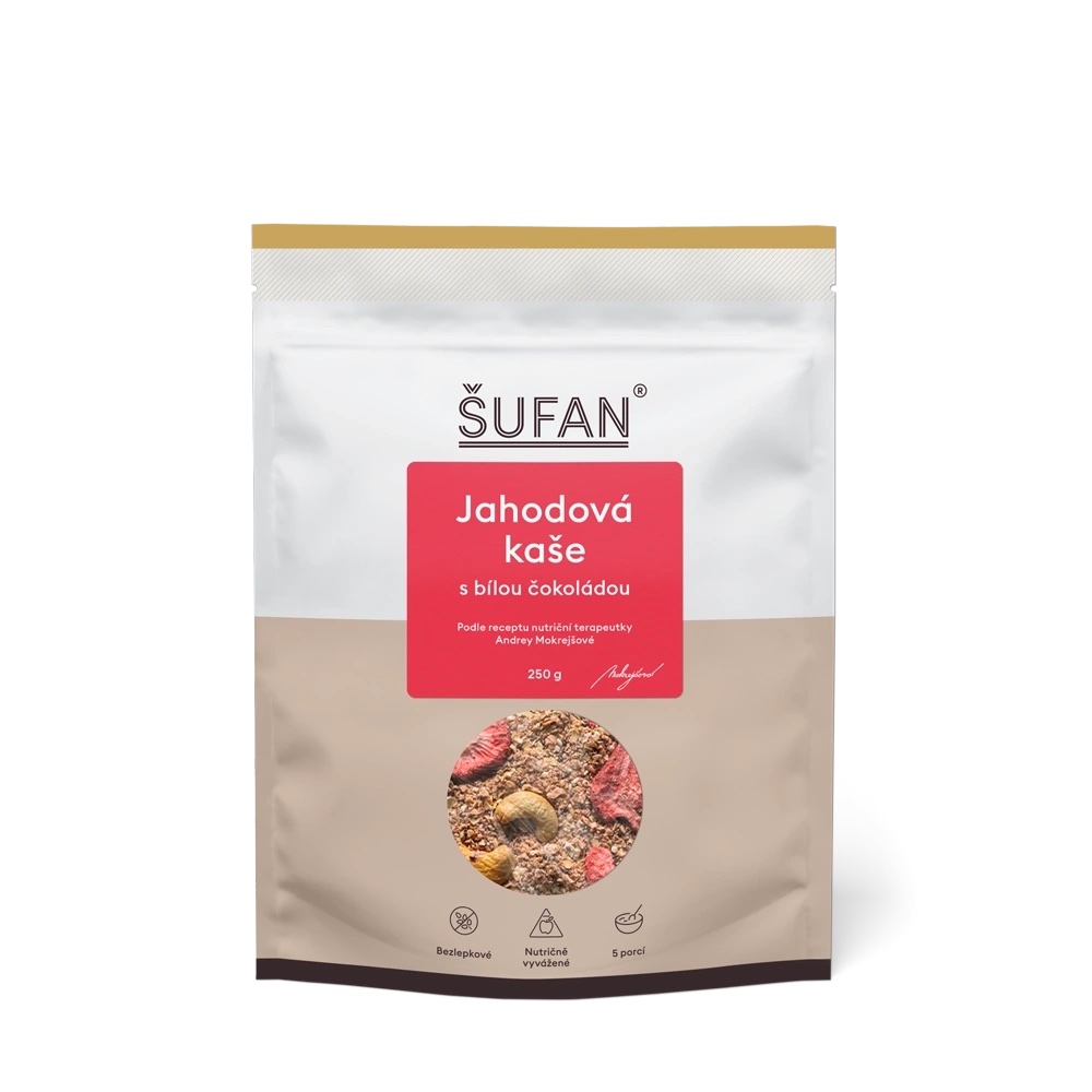 Jahodová kaše s bílou čokoládou - Šufan - 250g