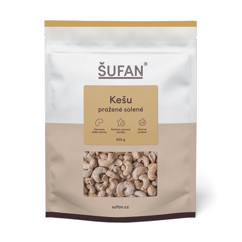 Kešu pražené solené - Šufan - 500g