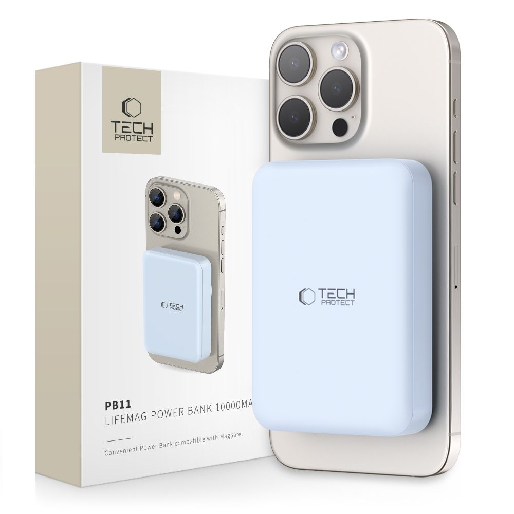 TECH-PROTECT PB11 LIFEMAG MagSafe Power Bank 10000mAh, modrá
