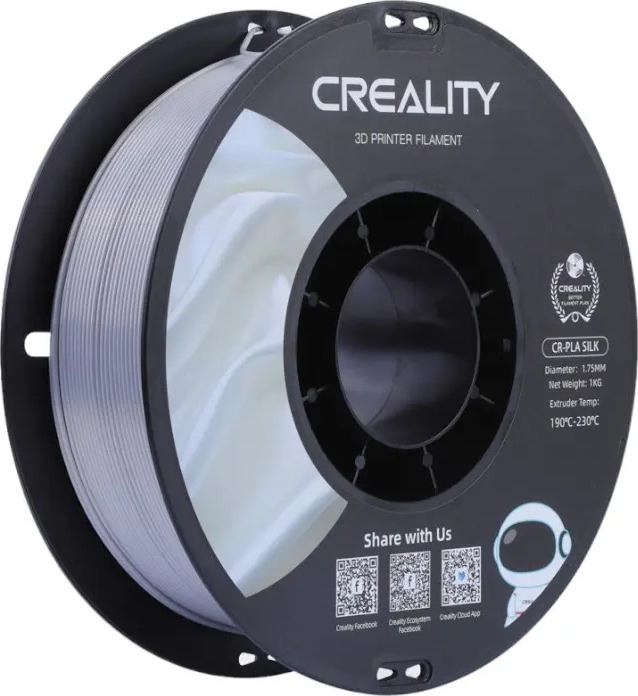 CR-Silk PLA Filament Creality pro 3D tiskárny (stříbrná)