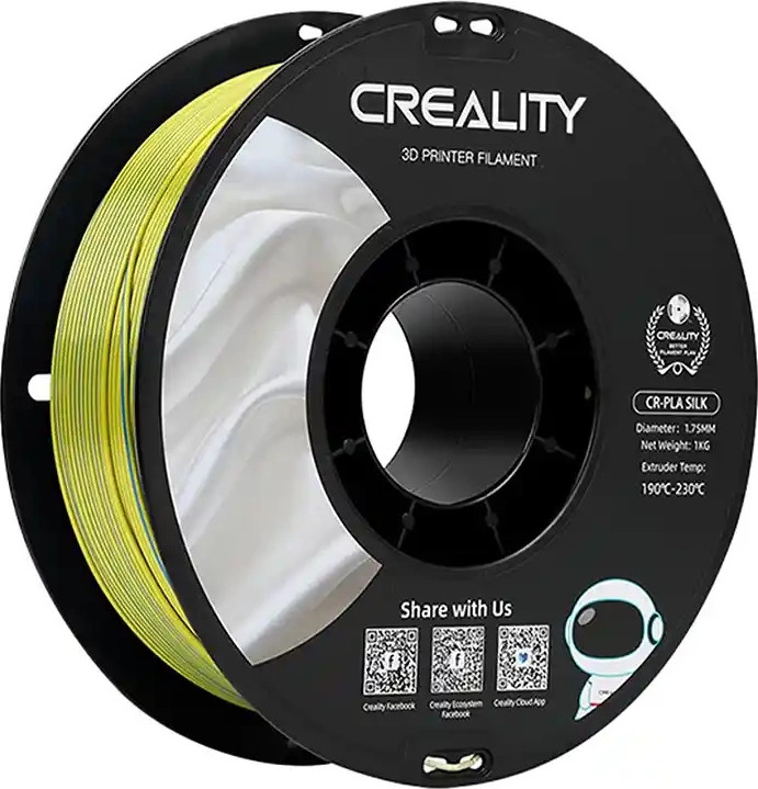 CR-Silk PLA Filament Creality pro 3D tiskárny (žluto-modrá)