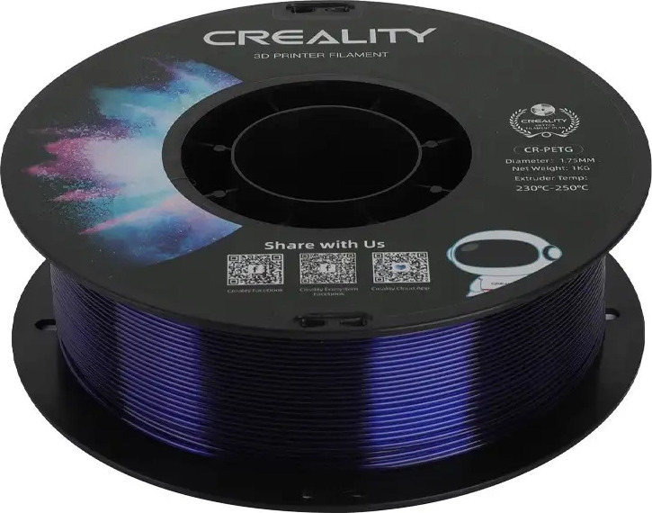 CR-PETG Filament Creality pro 3D tiskárny (průhledná modrá)