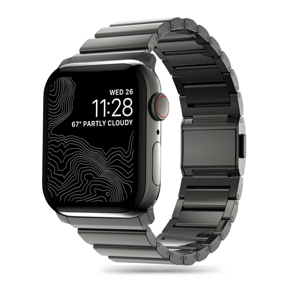 TECH-PROTECT STEELBAND pro Apple Watch 4 / 5 / 6 / 7 / 8 / 9 / SE / ULTRA 1 / 2 (42 / 44 / 45 / 49 MM) BLACK