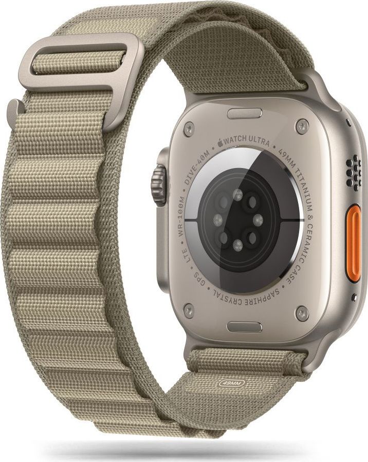 TECH-PROTECT NYLON PRO Apple Watch 4 / 5 / 6 / 7 / 8 / 9 / SE / ULTRA 1 / 2 (42 / 44 / 45 / 49 MM) TITANIUM/OLIVE